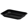 Plastikinis indelis, 187 x 137 x 25 mm, juodas, 1 dalis, PP, tinka naudoti mikrobangų krosnelėje, 50 vienetų pakuotėje, 1000 vienetų dėžėje