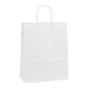Popieriniai maišeliai Toptwist, 100 g/m², 400 x 160 x 450 mm, baltas linijuotas kraftas