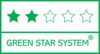 Produktas atitinka 2 žvaigždutes „Green Star System“, kai jo gamybai naudojamas medienos pluoštas yra FSC® ar PEFC™ sertifikuotas arba naudojama ne mažiau 50 % perdirbto pluošto, bet gamybos procesas neatitinka aplinkos apsaugos vadybos ISO 14001 ir/arba ES ekologinio ženklo (angl. EU Ecolabel) ar ekologinio ženklo „Šiaurinė gulbė“ (angl. Nordic Swan) keliamų reikalavimų. Norėdami sužinoti daugiau, spauskite logotipą.