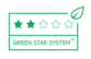 2 žvaigždutėmis „Green Star System Packaging“ įvertintas produktas reiškia, kad jo sudėtyje yra 50–99 % perdirbtų (PIR, PCR) arba atsinaujinančių žaliavų, atitinka REACH standartą, bet nėra tinkamas perdirbimui.