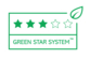 3 žvaigždutėmis „Green Star System Packaging“ įvertintas produktas reiškia, kad jo sudėtyje yra iki 49 % perdirbtų (PIR, PCR) arba atsinaujinančių žaliavų, yra tinkamas perdirbimui ir atitinka REACH standartą.